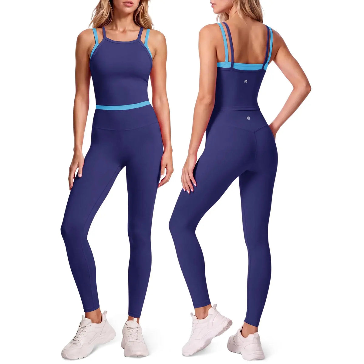 Aoysky Women'S 2-Piece High Elastic Activewear Workout Set - Padded Sleeveless Camisole Tank Top, High Waisted Fitted Leggings, Quick Dry Gymswear for Fitness Training, Yoga, 2 Piece Sets,Sohochic